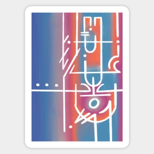 Abstract sunrise on the airport Sticker